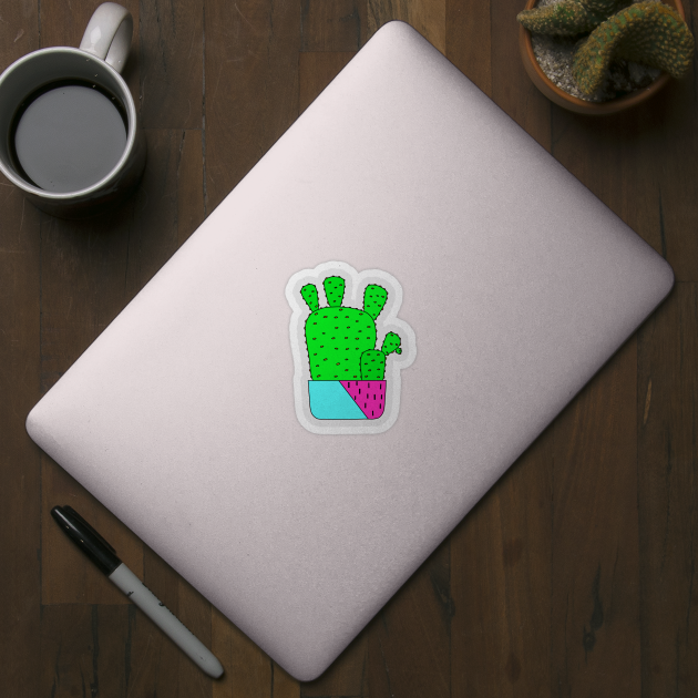 Cute Cactus Design #164: Big Cacti In Nice Planter Pot by DreamCactus